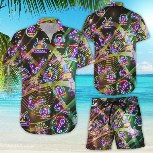 Kallycustom Amazing Karaoke Neon Sign Hawaiian Shirt | For Men & Women | Adult | HW6183