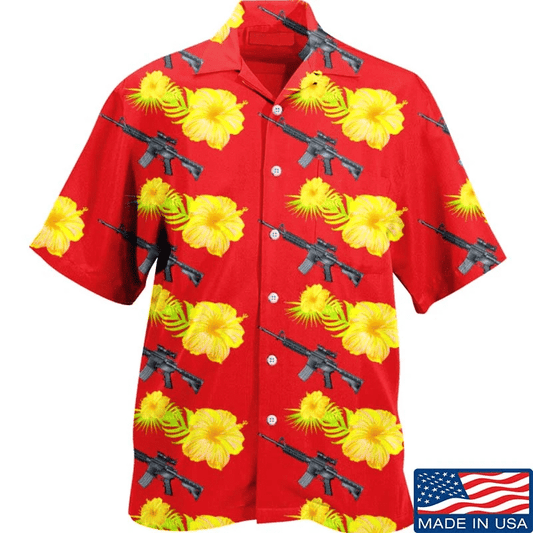 Kallycustom Aloha Yellow Flower Ar-15 Hawaiian Shirt