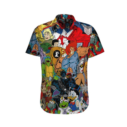 Kallycustom 80’s cartoon characters hawaiian shirt